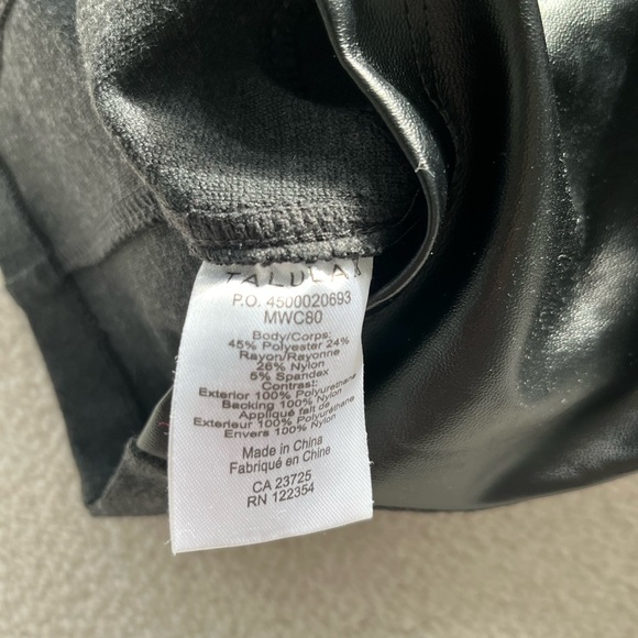 ARITZIA grey Talula Shift with leather inserts at shoulder and waist. Size 2 - Picture 6 of 6